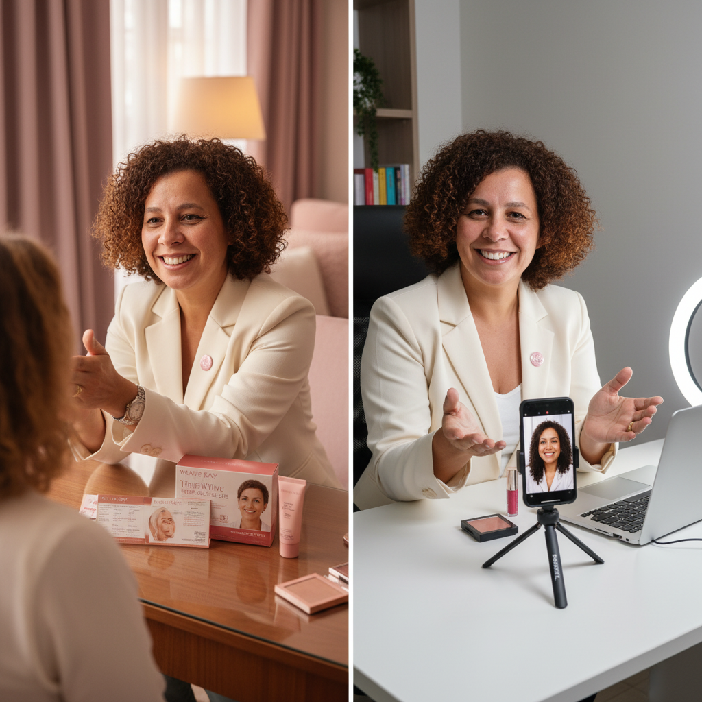 Consultora Mary Kay em atendimento